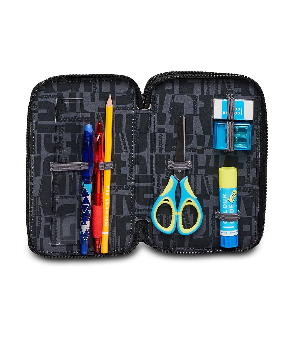 invicta-astuccio-scuola-3-zip-fantasy-pixel-camo-blue-completo-44-pezzi image 5
