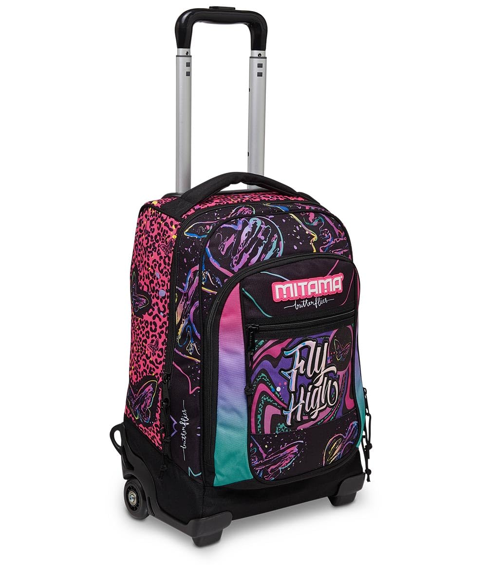 mitama-dr-trolley-junior-fly-high-nero-trolley-scuola-doppio-scomparto image 1