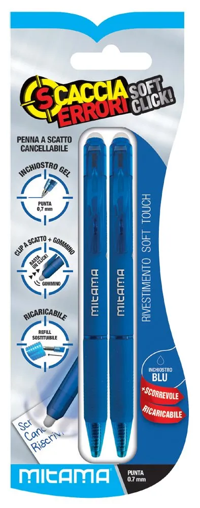 mitama-goody-scatto-penna-cancellabile-blu-0-7-mm-2-pezzi image 1