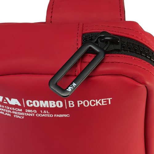 nava-design-combo-marsupio-unisex-rosso-impermeabile-con-tracolla-regolabile image 8