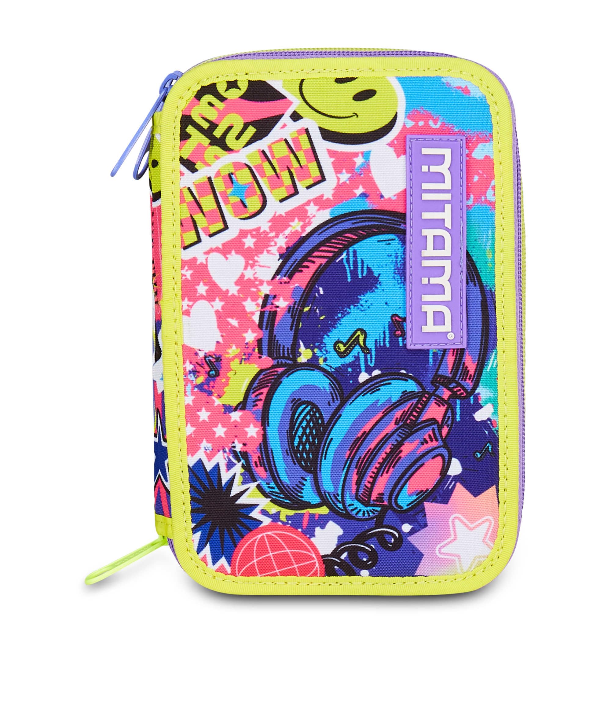 mitama-triplo-music-sticker-astuccio-scuola-3-scomparti-47-pz-completo image 6