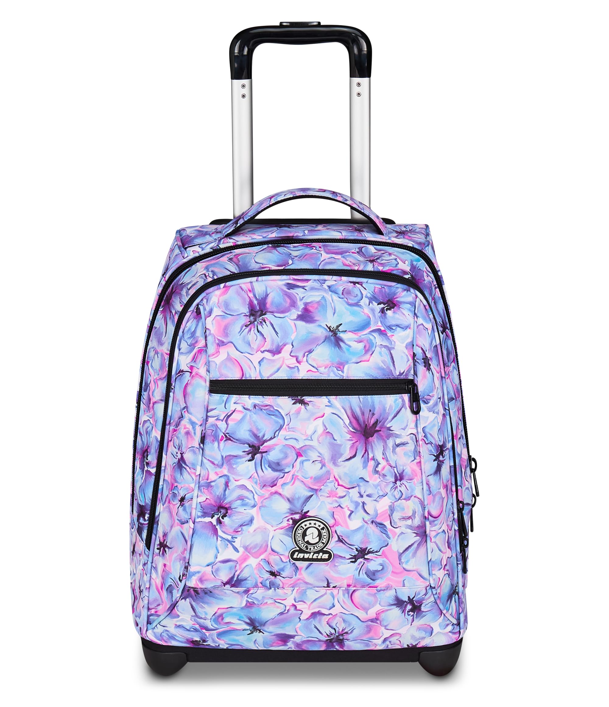 invicta-trolley-scuola-new-benin-fantasy-lilla-2-in-1-trolley-e-zaino-36-lt image 2
