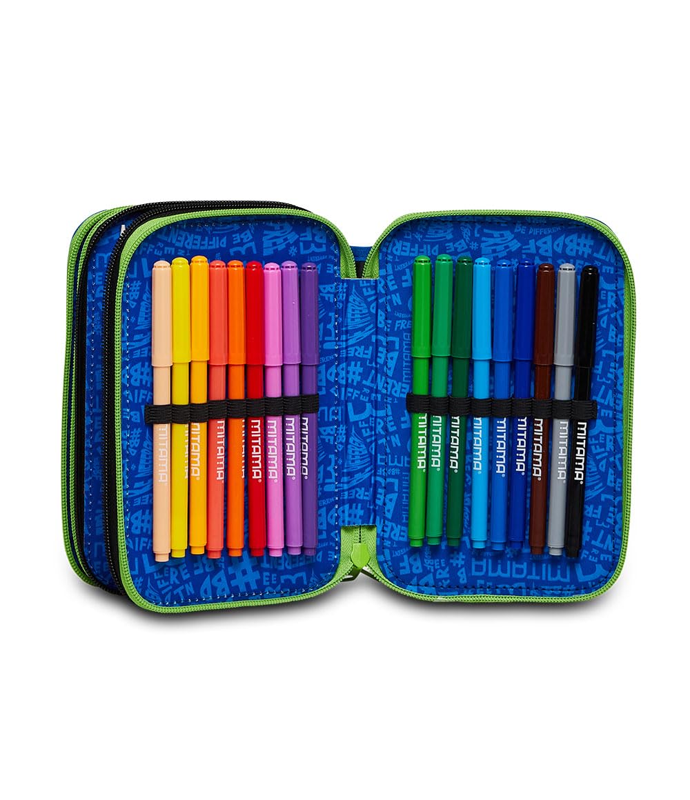 mitama-junior-triplo-citybro-astuccio-scuola-3-scomparti-blu-47-pezzi-impermeabi image 3