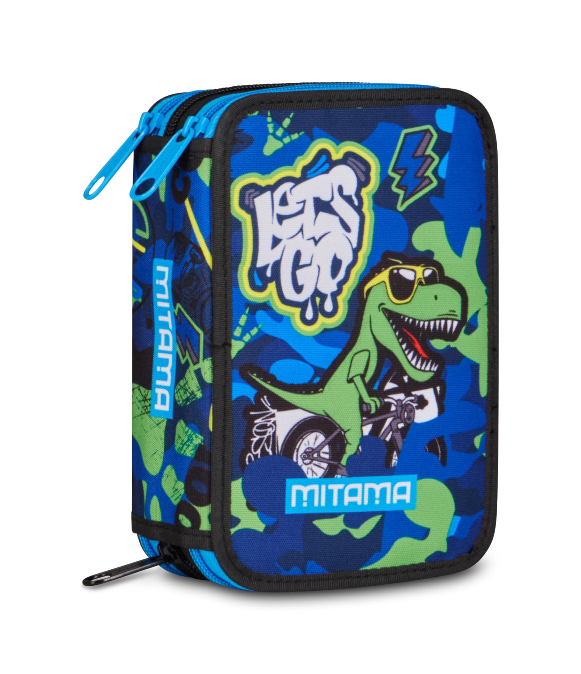 mitama-cooldino-astuccio-triplo-con-spinny-pen-47-pezzi-multicolore image 1