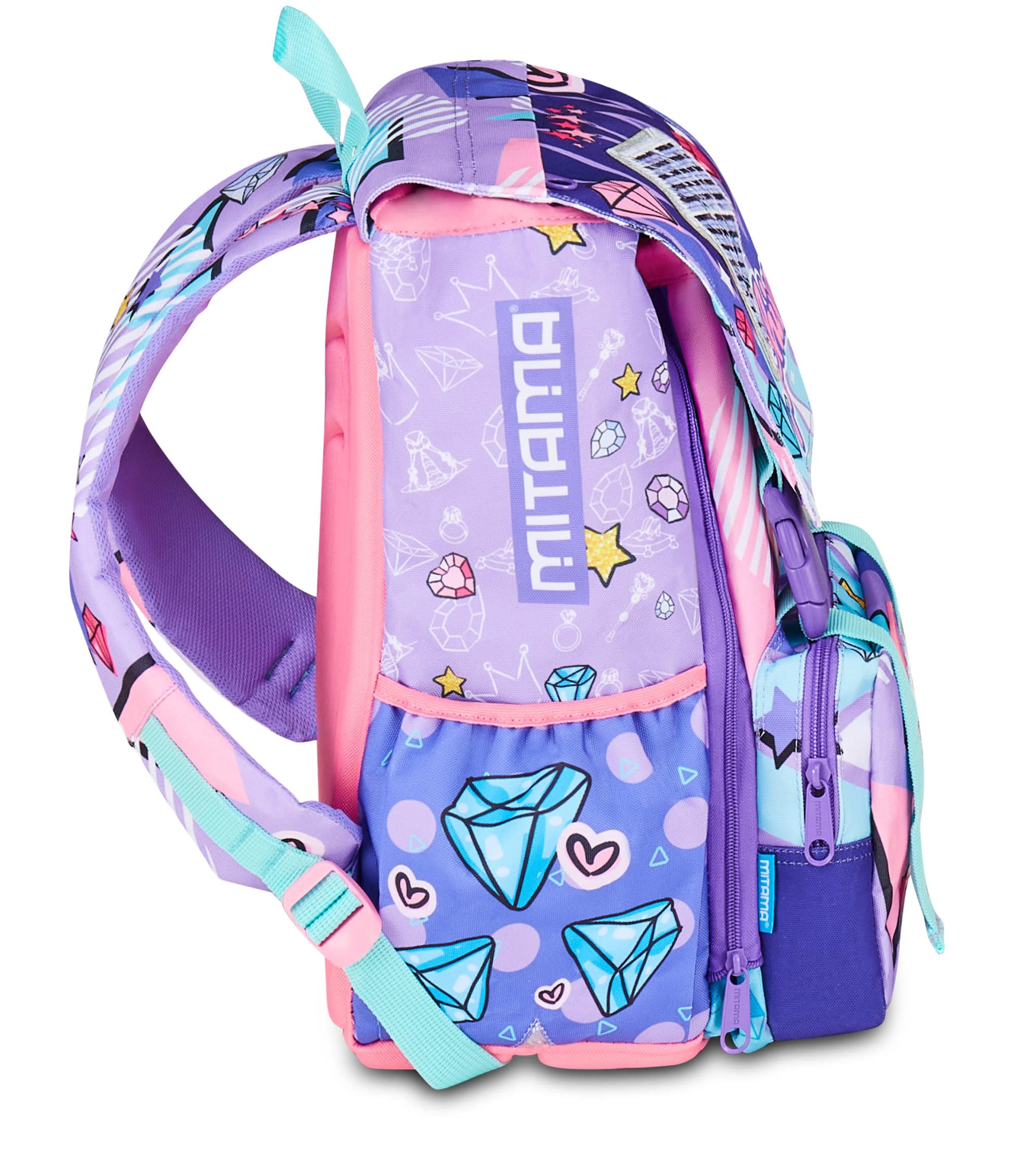 mitama-double-diamond-zaino-triplo-scomparto-estensibile-lilla-28-lt-scuola-elem image 3