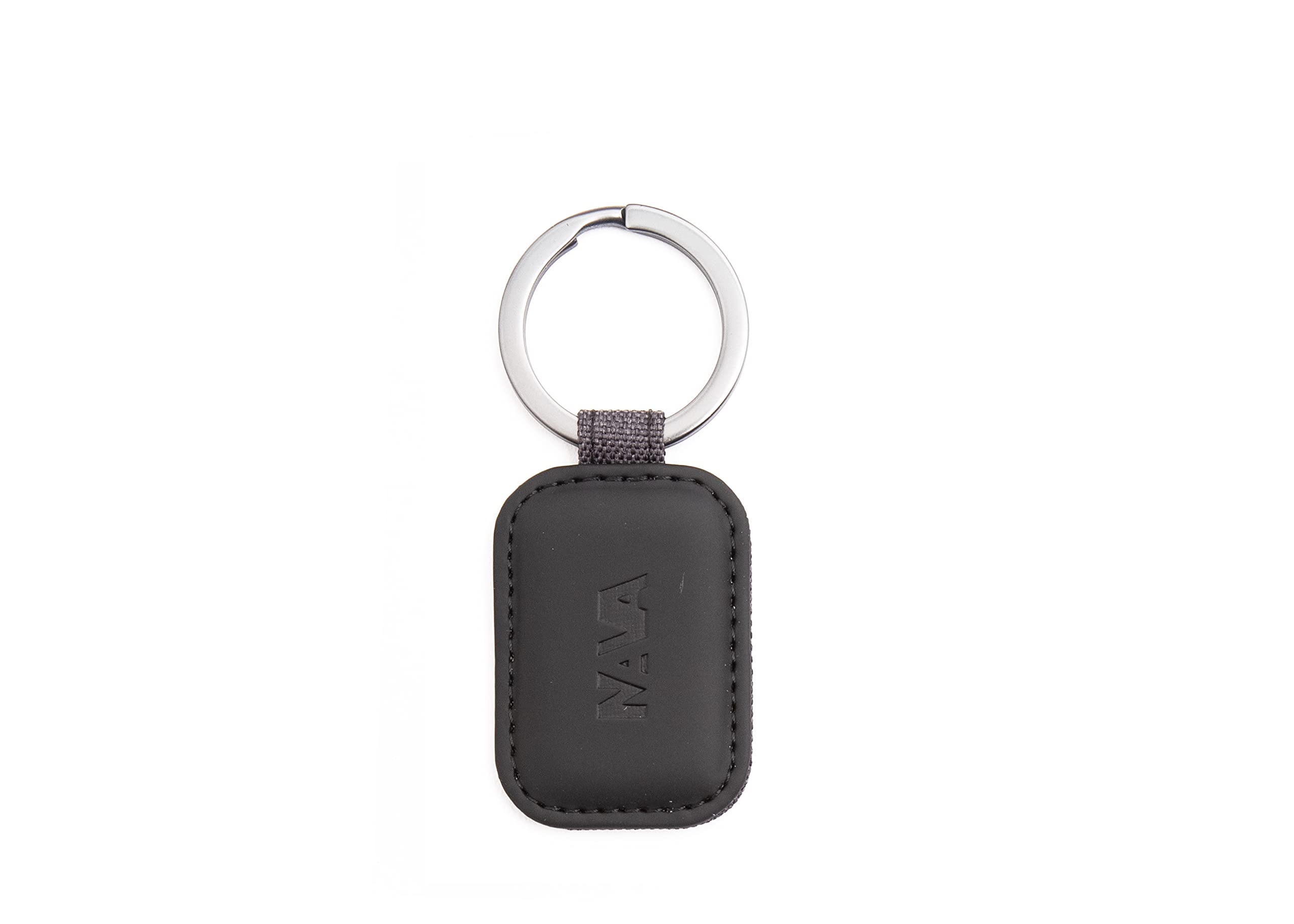 nava-design-twin-portachiavi-ovale-in-pu-e-tessuto-antracite-9-x-3-cm image 1