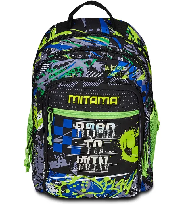 mitama-road-to-win-zaino-scuola-triplo-scomparto-verde-e-nero image 1