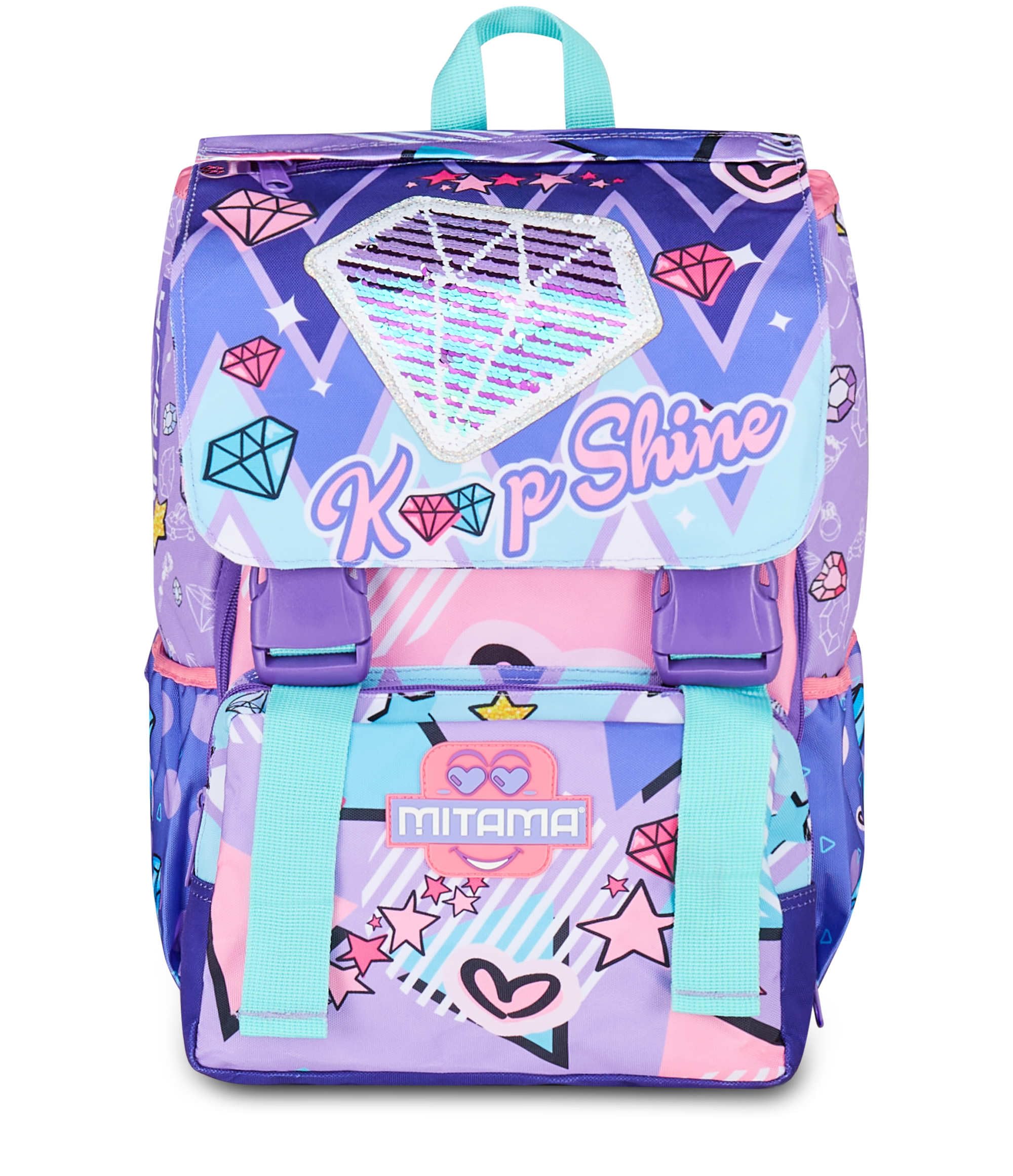 mitama-double-diamond-zaino-triplo-scomparto-estensibile-lilla-28-lt-scuola-elem image 2
