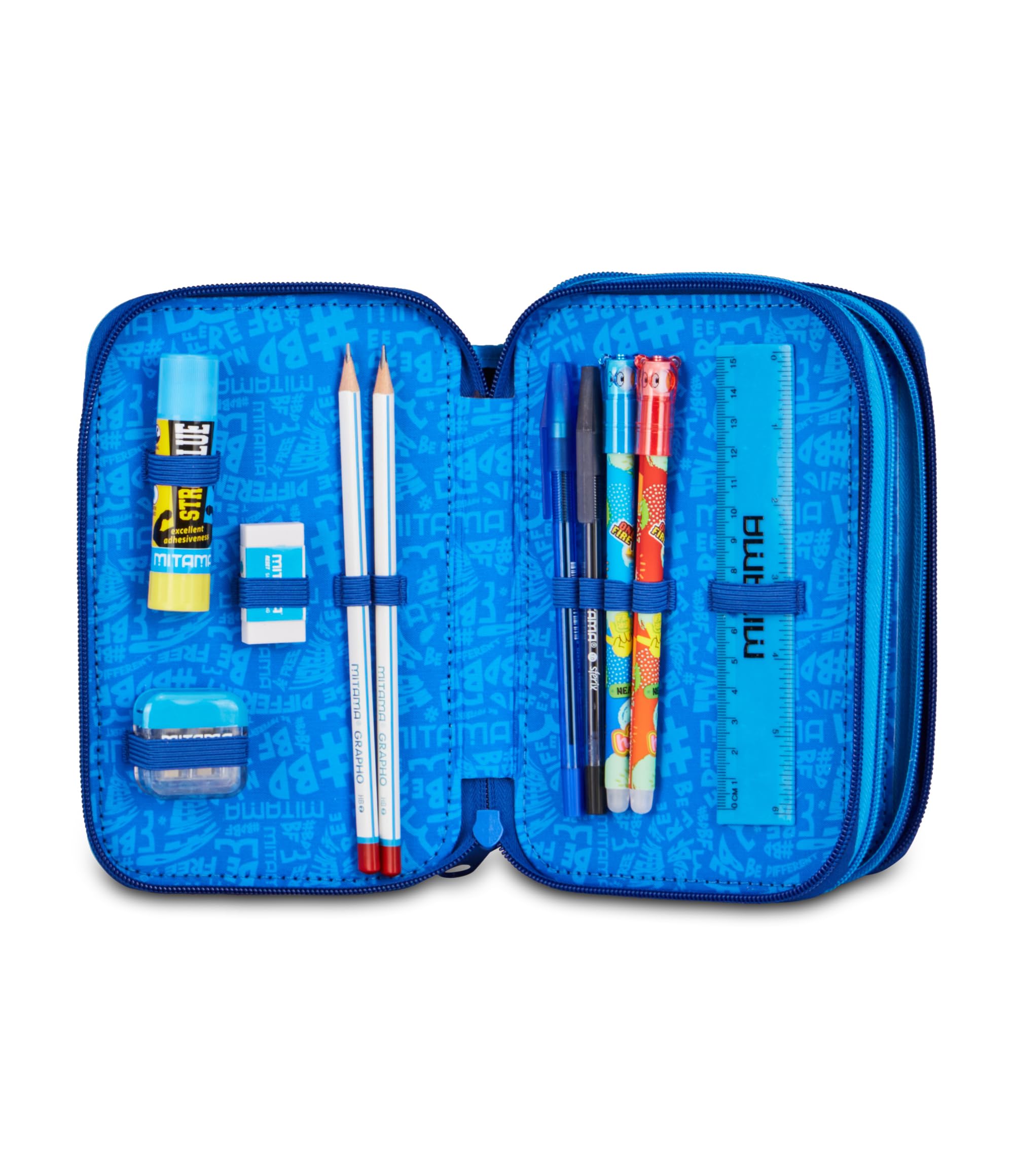 mitama-popsport-astuccio-triplo-con-spinny-pen-47-pezzi-multicolore image 3