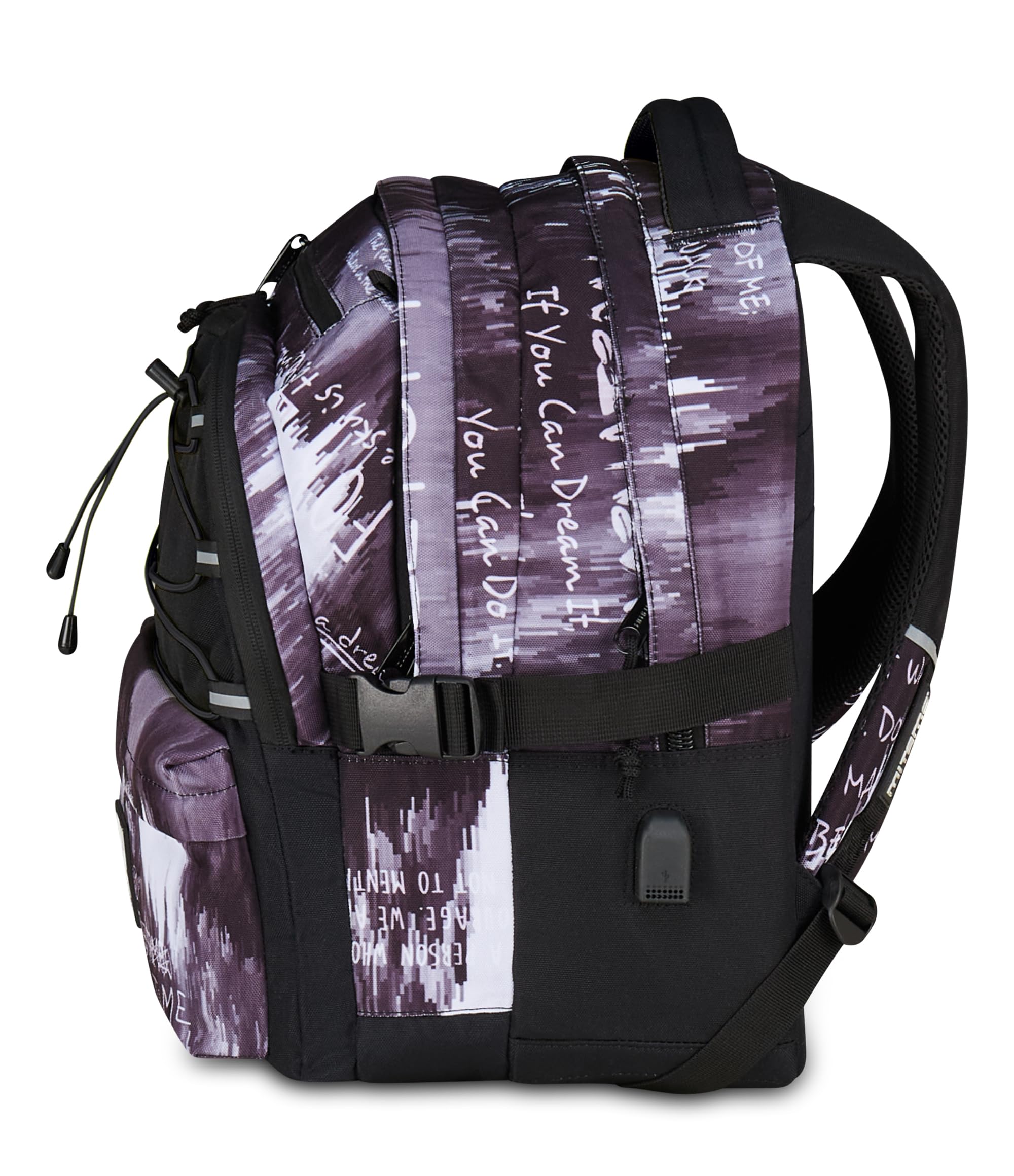 mitama-bdbf-glitch-zaino-scuola-nero-triplo-scomparto-con-usb image 5
