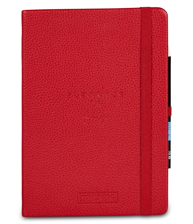 mitama-agenda-giornaliera-2026-elegance-eco-pelle-rossa-15x21-cm image 1
