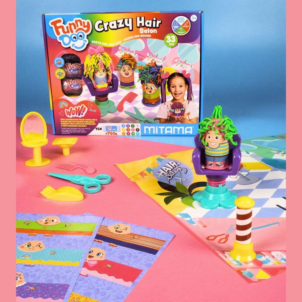 mitama-crazy-hair-salon-scatola-gioco-pasta-da-modellare-33-pezzi image 5