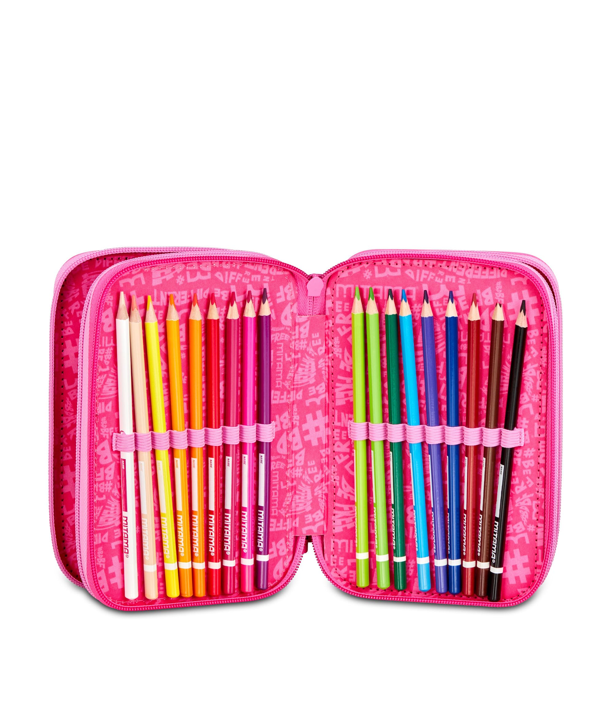 mitama-astuccio-scuola-3-scomparti-triplo-furrypink-47-pz-completo image 4