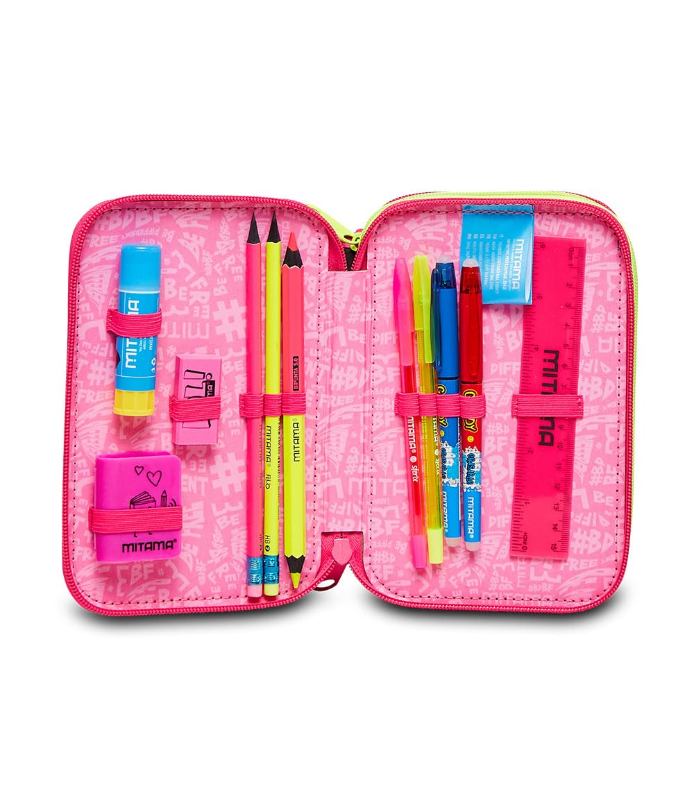 mitama-triplo-candy-boom-astuccio-scuola-3-scomparti-rosa image 5