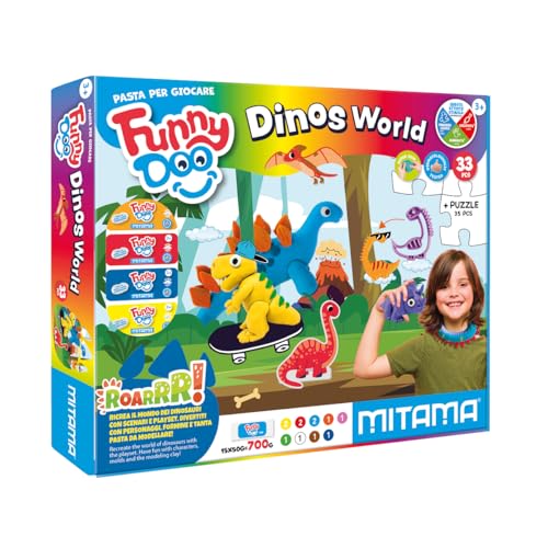 mitama-dinos-world-scatola-gioco-pasta-da-modellare-33-pezzi image 6