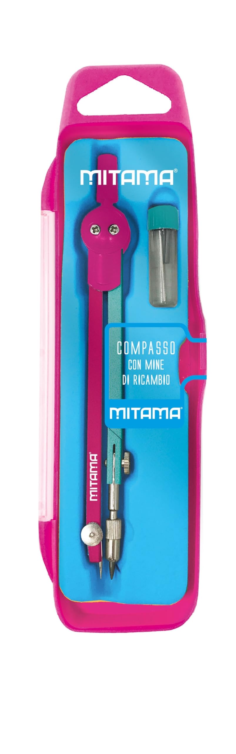 mitama-compasso-con-asta-articolata-a-cremagliera-rosa-verde image 1