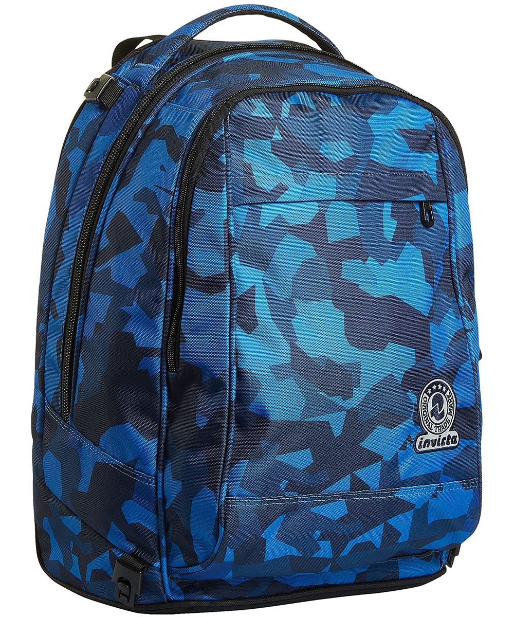 invicta-trolley-scuola-tech-blu-camo-squared-3-in-1-zaino-con-carrello-sganciabi image 7