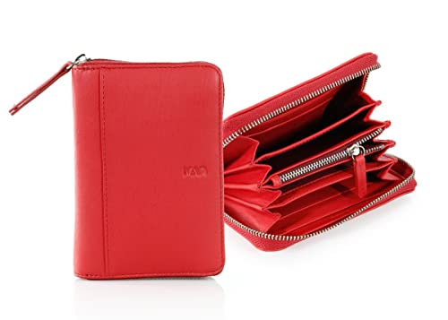 nava-design-smooth-portafoglio-donna-pelle-rosso-con-zip-portamonete image 2