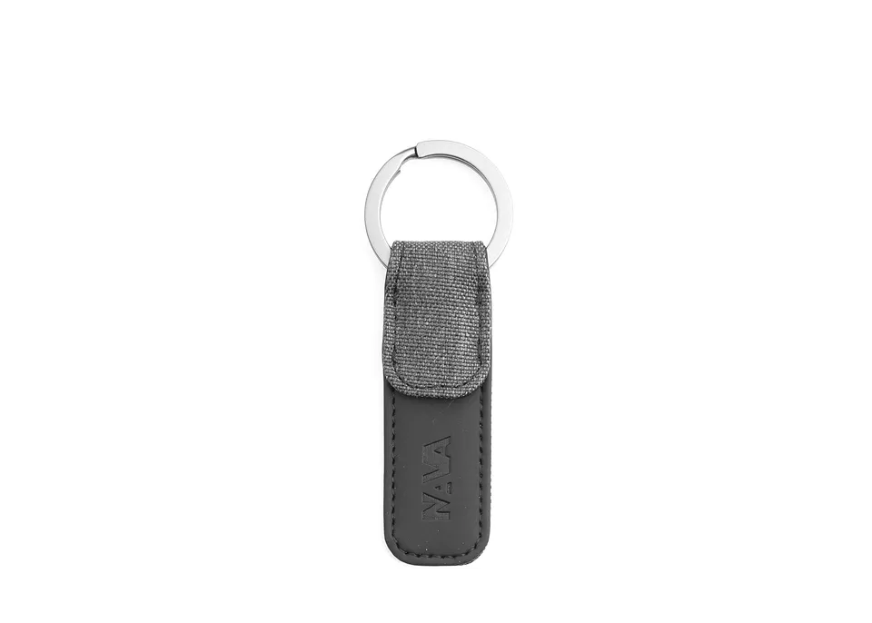 nava-design-twin-portachiavi-piatto-in-tessuto-melange-10-x-3-cm-antracite image 1