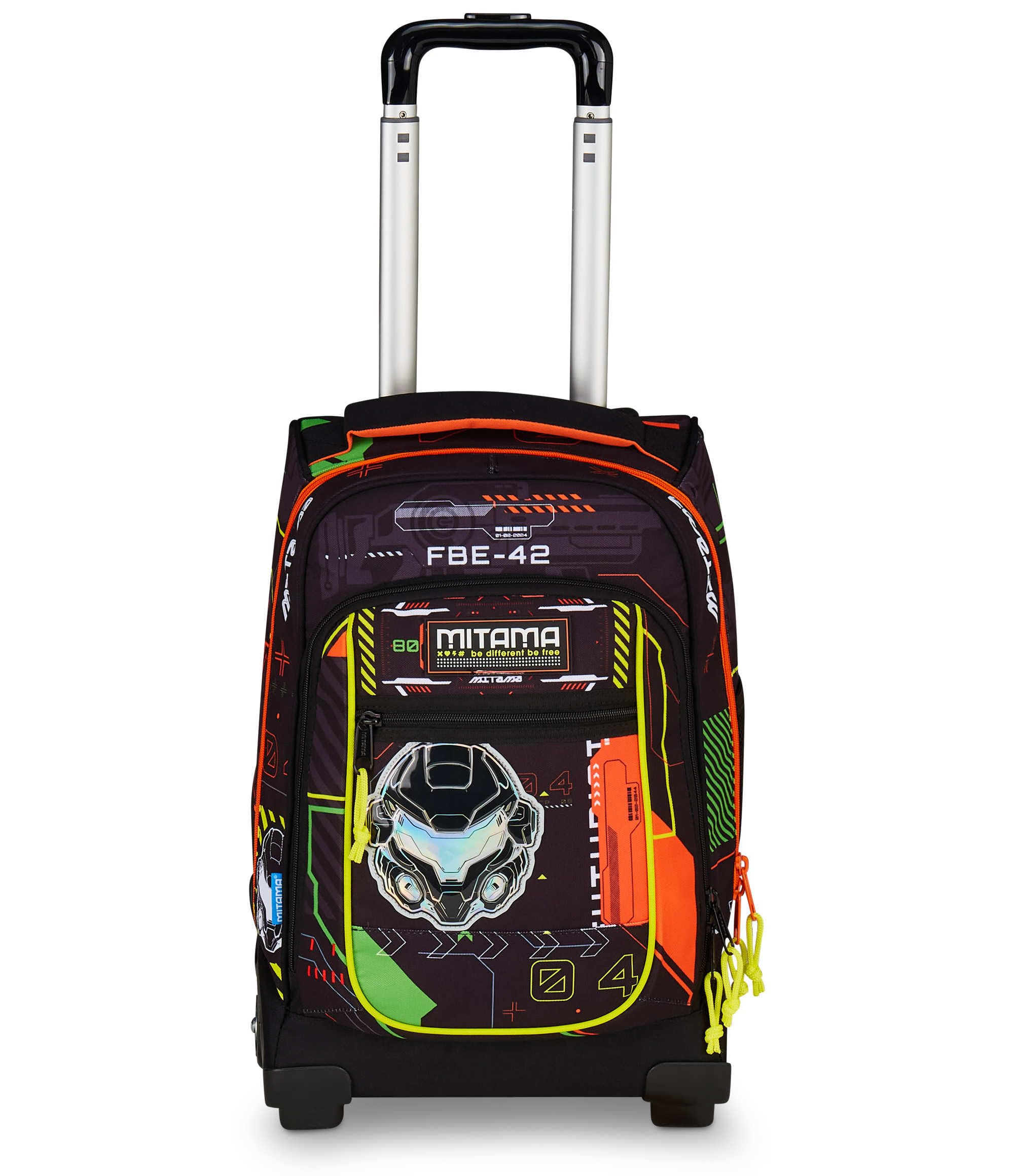 mitama-trolley-dr-scuola-fluo-battle-nero-arancione-34-lt image 2