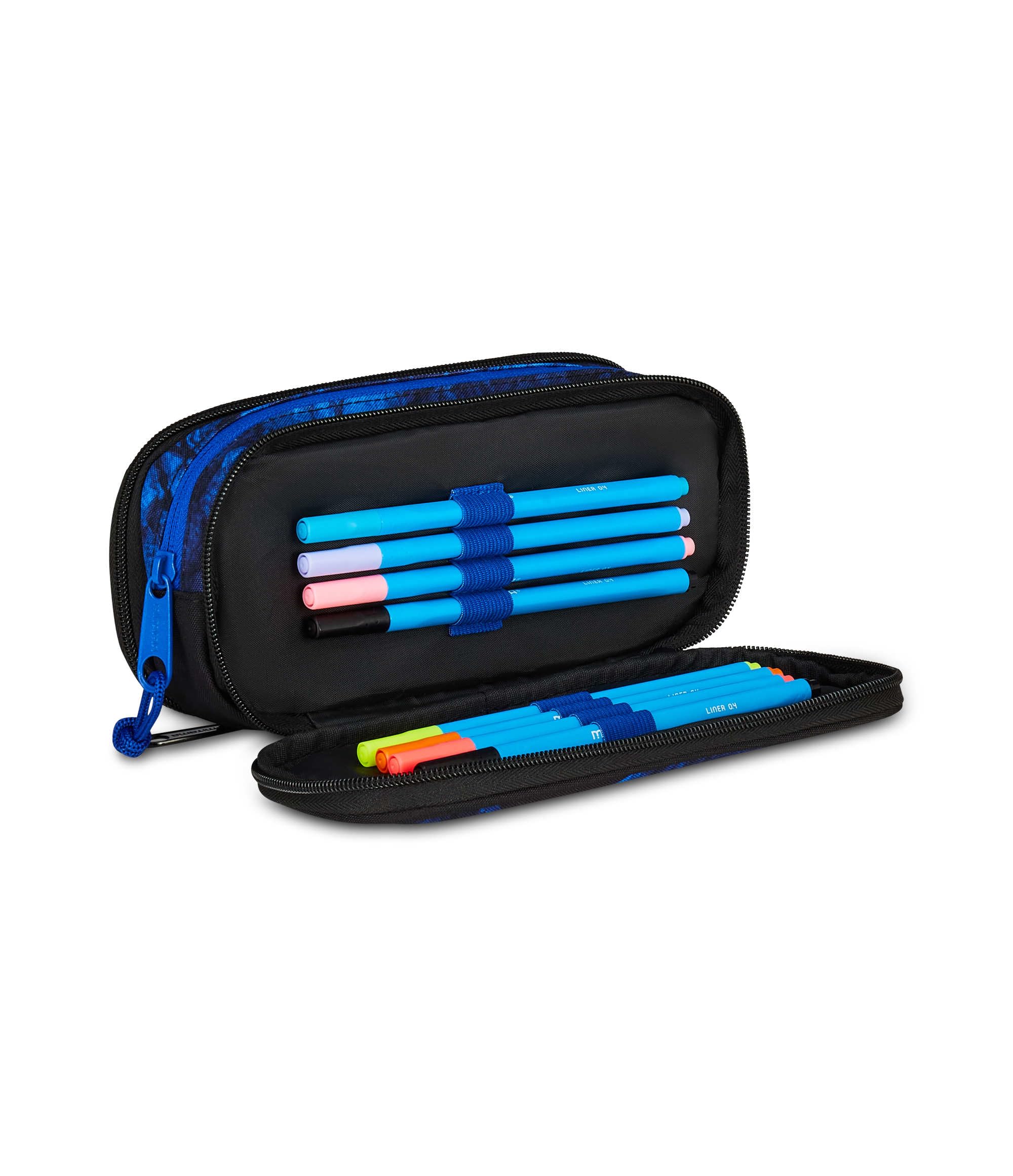 mitama-astuccio-zipack-blu-portapenne-triplo-scomparto-completo image 5