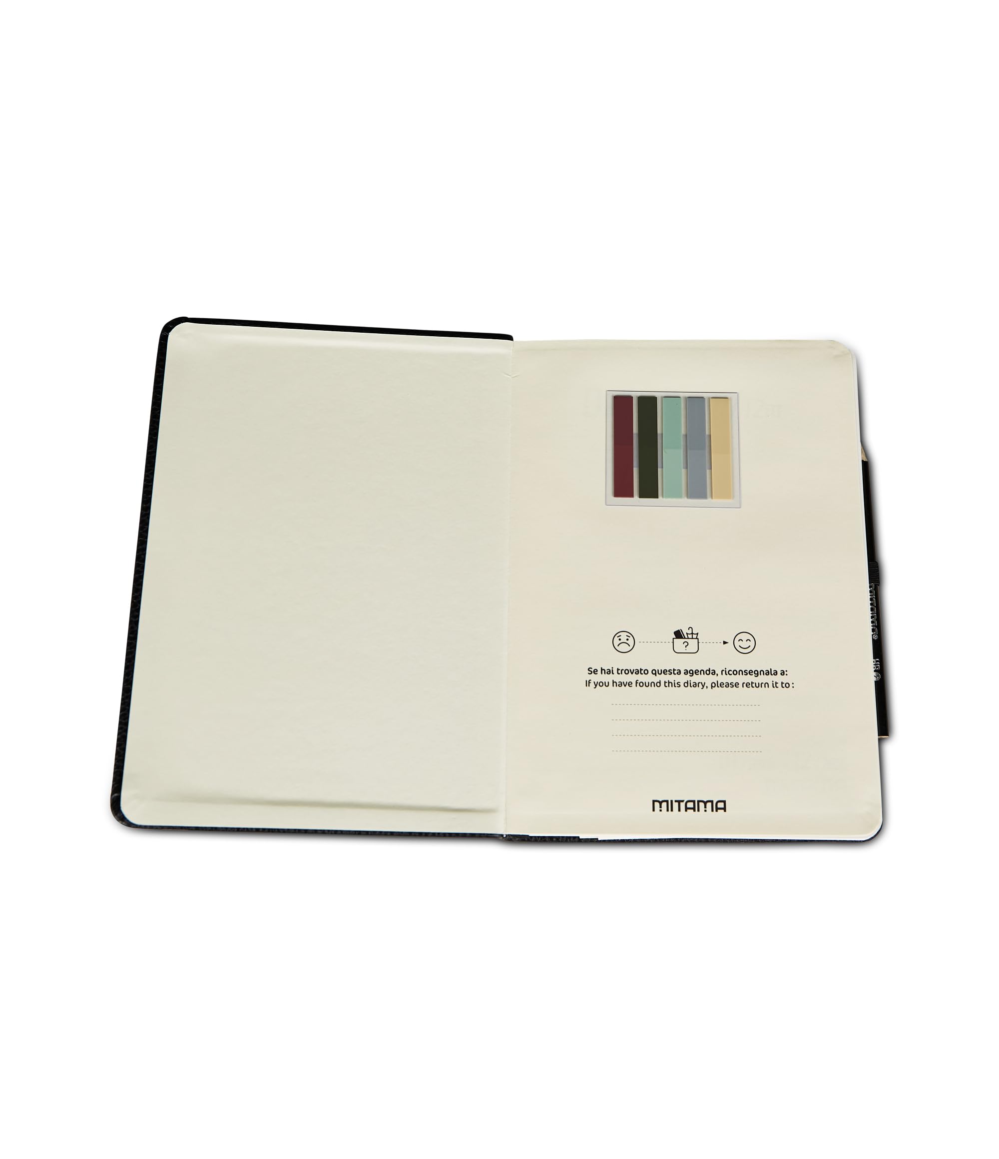 mitama-agenda-giornaliera-2026-elegance-eco-pelle-nero-15x21-cm image 2