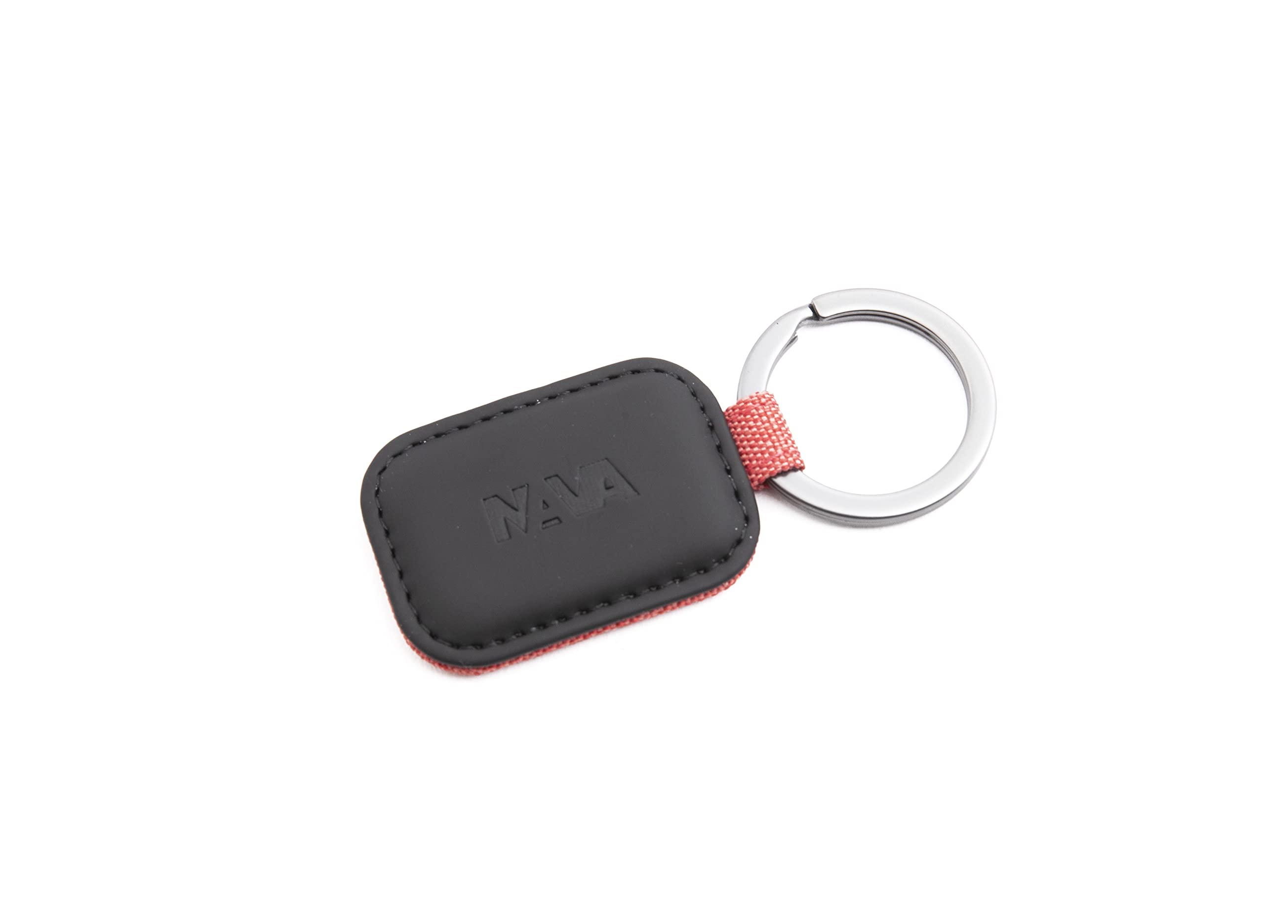 nava-design-twin-portachiavi-ovale-pu-e-tessuto-9-x-3-cm-rosso-corallo image 3