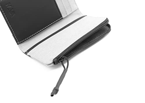 nava-design-twin-porta-carte-4-tasche-con-portamonete-zip-rfid-12-x-8-cm-bianco image 8