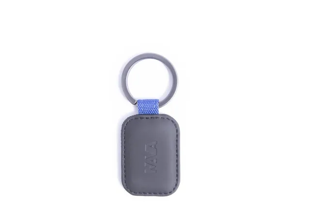 nava-twin-colors-portachiavi-tondo-in-pu-nero-blu-royal image 1