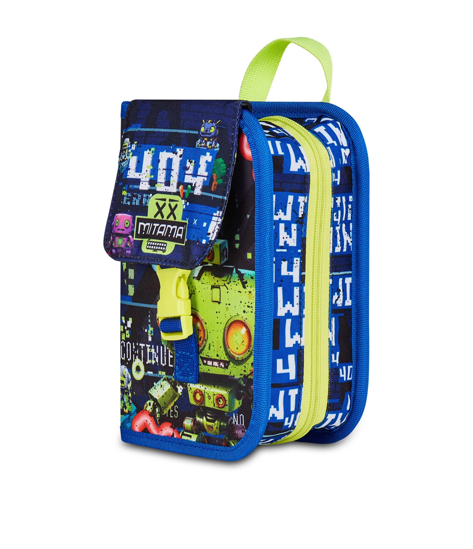 mitama-astuccio-scuola-4-zip-blu-triplo-scomparto-completo-di-penne-e-colori image 3
