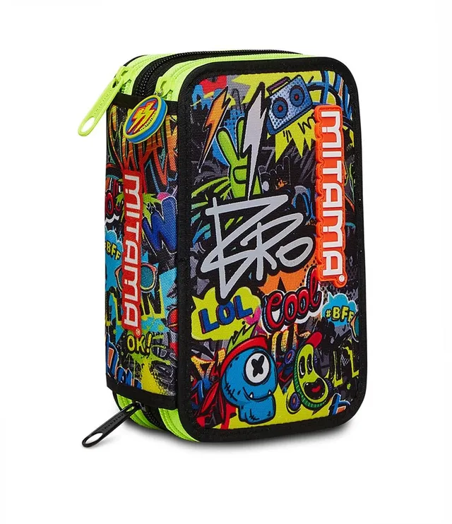 mitama-super-triplo-cool-bro-astuccio-scuola-3-scomparti-da-47-pezzi-nero image 1