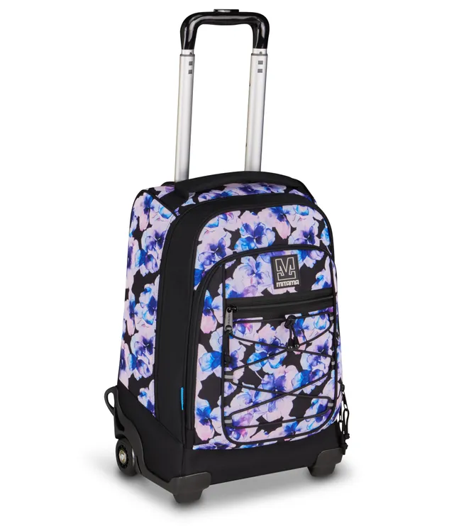 mitama-bdbf-floralbeat-zaino-trolley-34l-viola-con-spallacci-a-scomparsa image 1