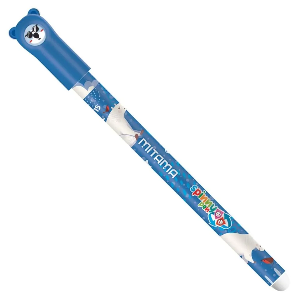 mitama-spinny-pen-orso-penna-cancellabile-gel-blu-0-7-mm-multifaccina image 1