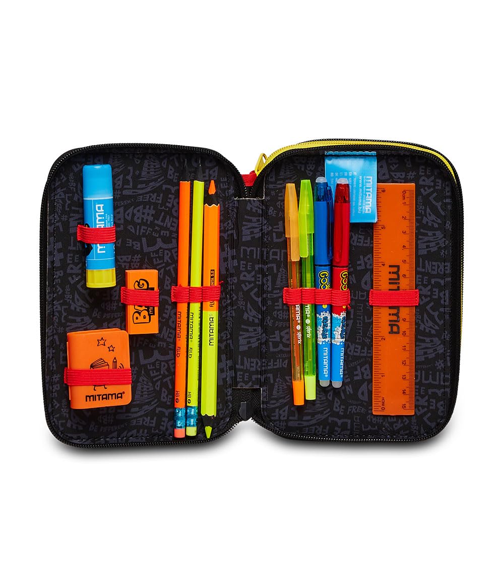 mitama-triplo-creatures-astuccio-scuola-3-scomparti-da-47-pezzi-multicolore image 5