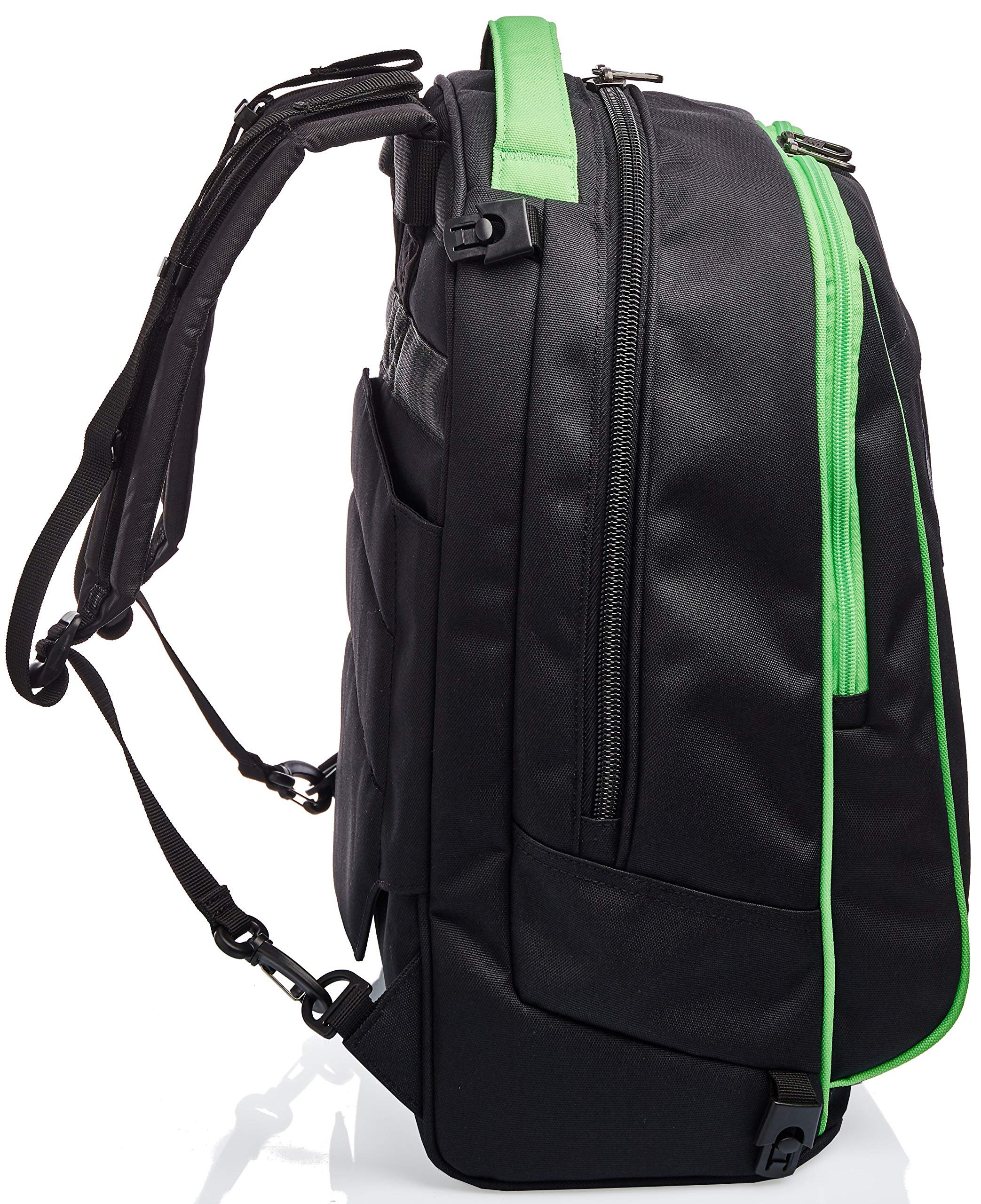 invicta-trolley-tech-scuola-3-in-1-nero-verde-34-l-con-zaino-sganciabile image 8
