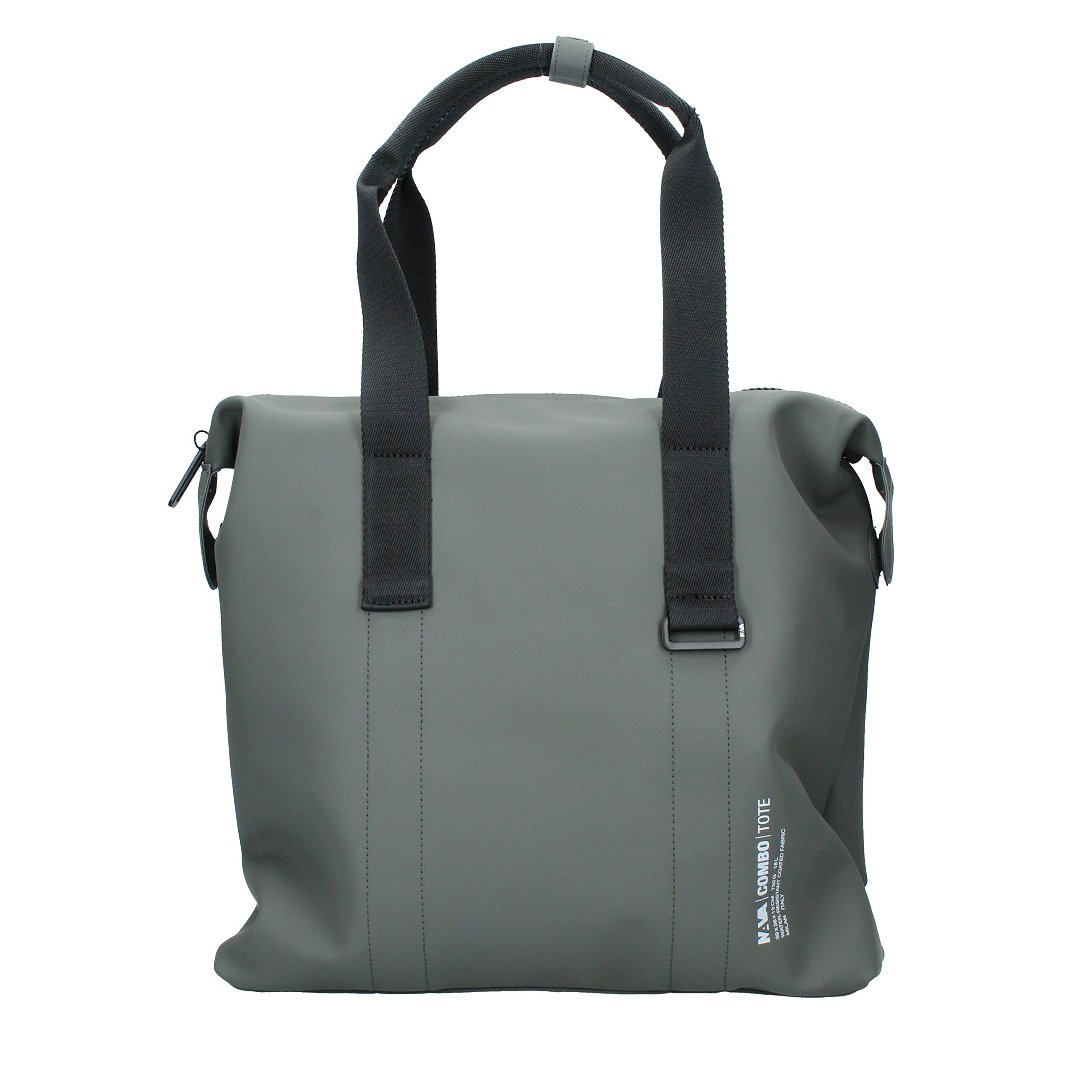 nava-design-combo-tote-con-manici-busta-interna-zip-fango-39x36x13-cm image 1