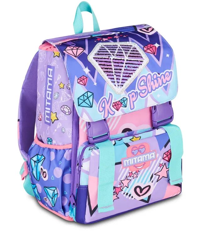 mitama-double-diamond-zaino-triplo-scomparto-estensibile-lilla-28-lt-scuola-elem image 1