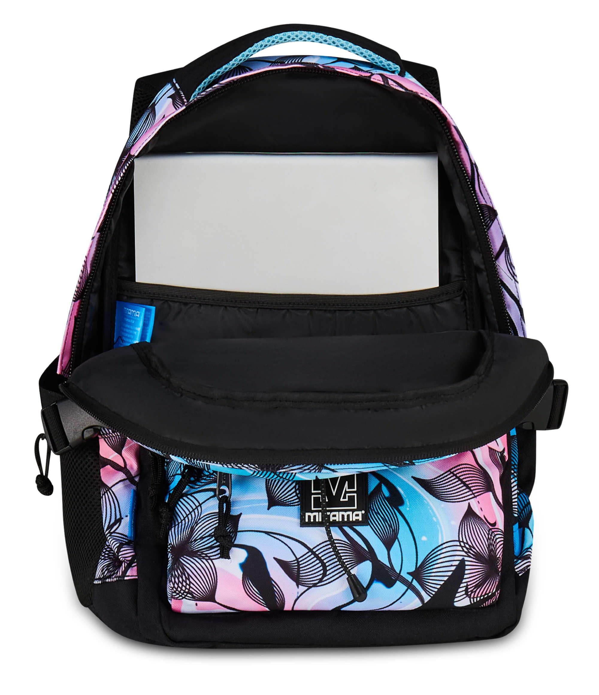 mitama-bdbf-flower-breeze-celeste-zaino-scuola-triplo-scomparto-con-usb image 7