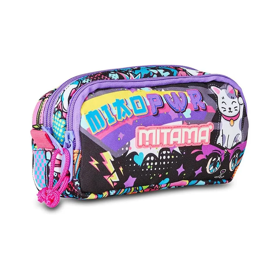 mitama-manga-effect-portapenne-2-zip-scuola-23x6-5x11-cm-da-1-5-l image 1