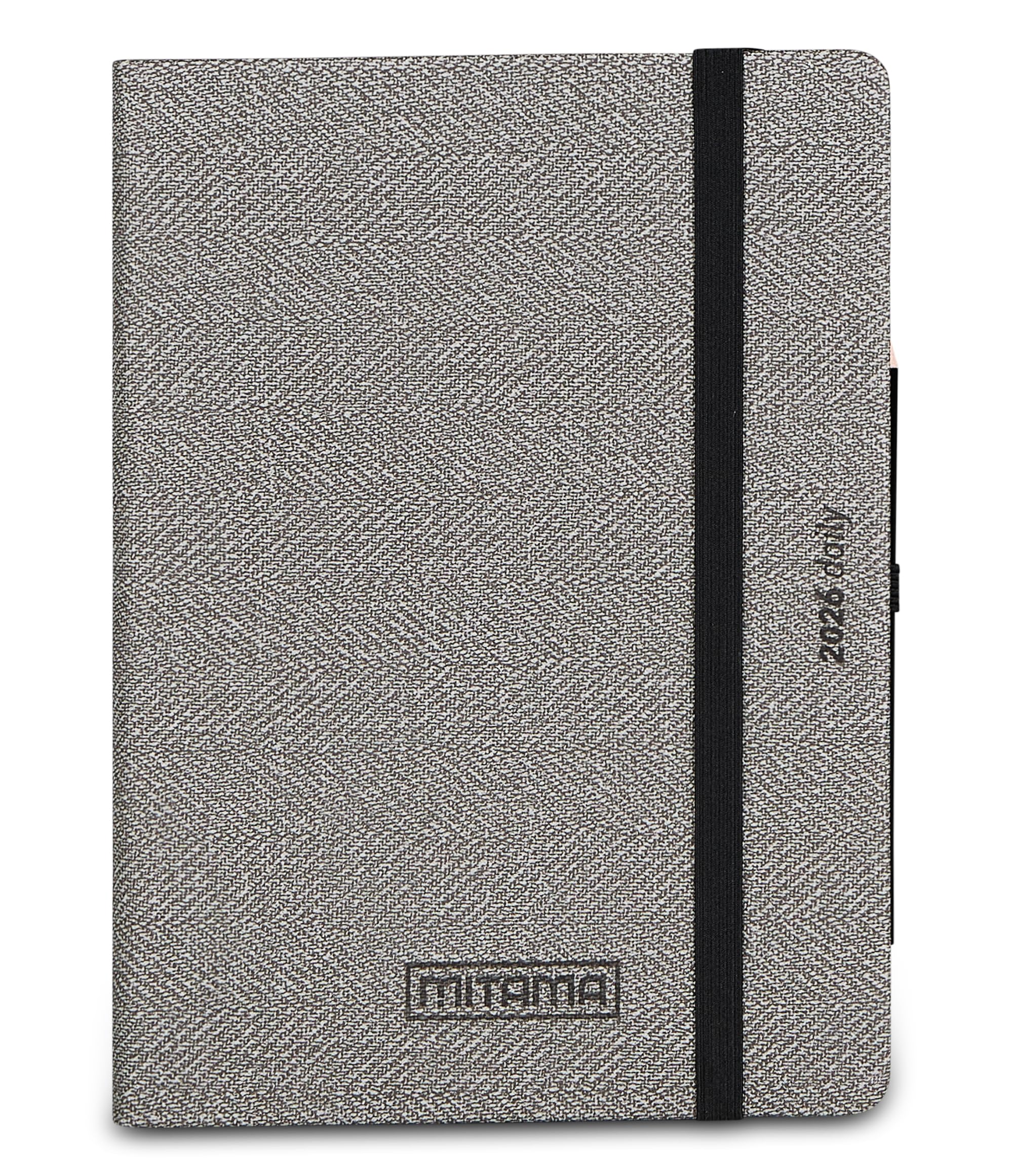 mitama-agenda-giornaliera-2026-grigio-15x21-cm-con-matita image 1