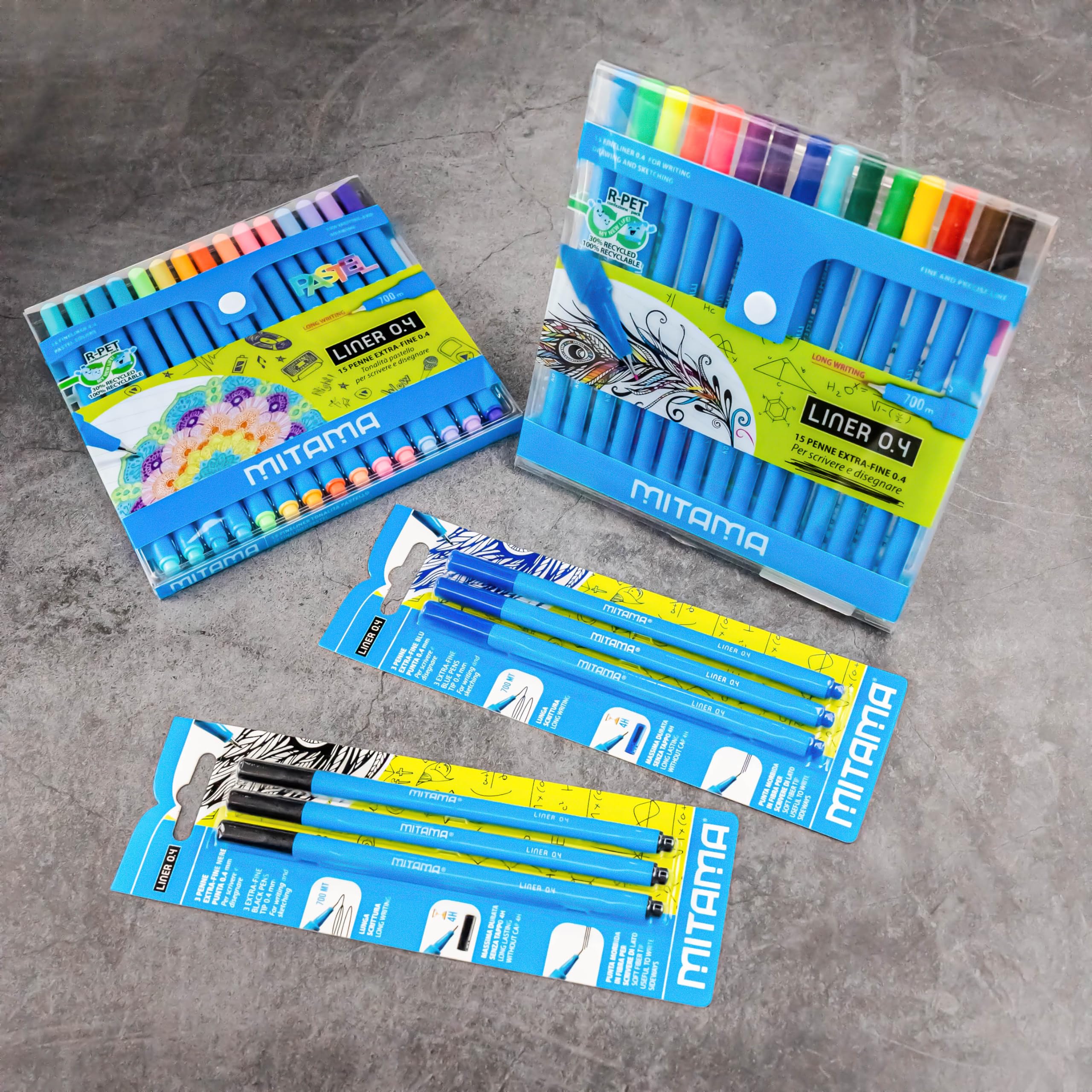 mitama-penna-liner-04-extra-fine-0-4-mm-confezione-da-3-blu image 2