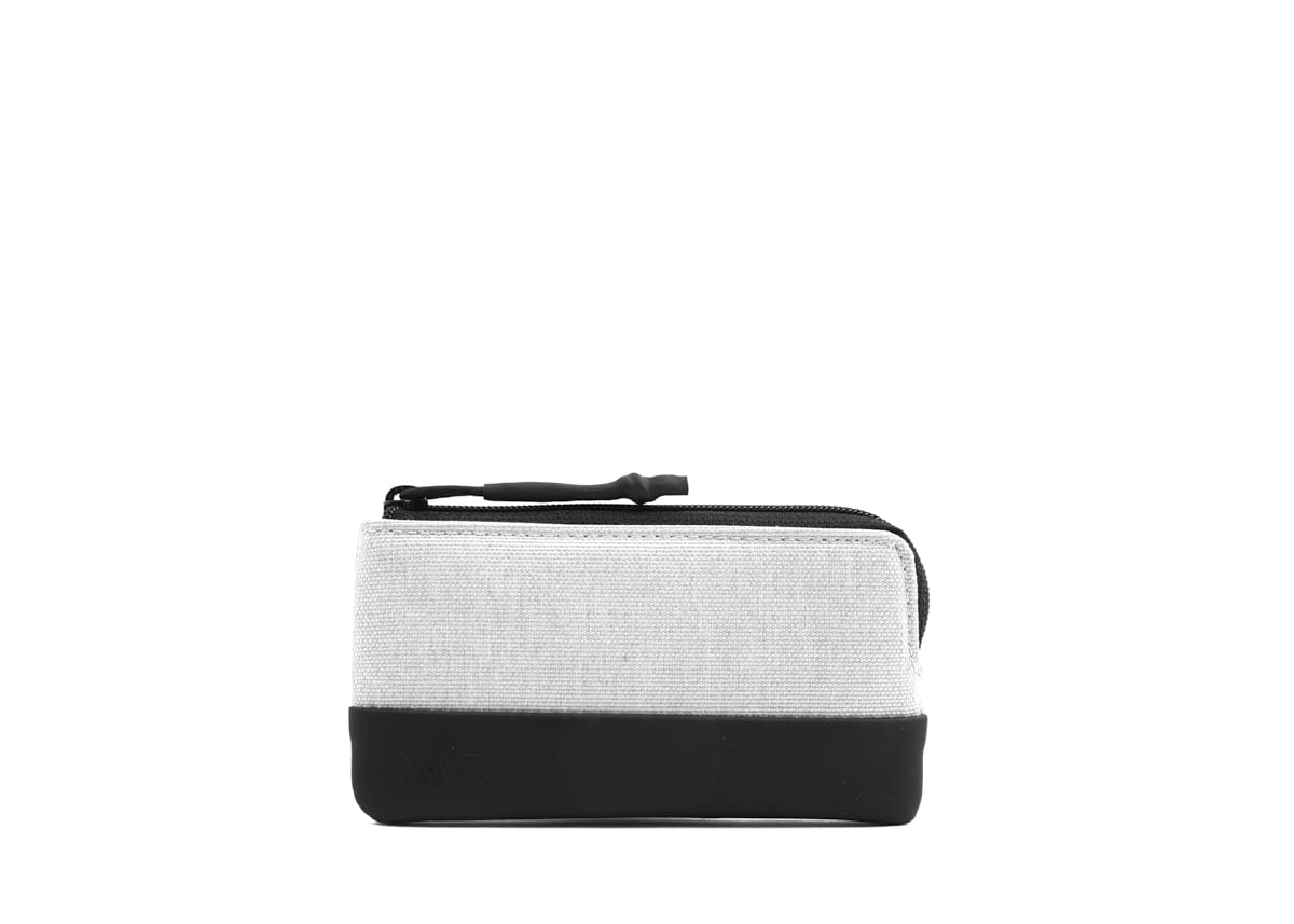 nava-design-twin-astuccio-con-zip-e-portachiavi-a-catena-bianco-7x12x1-cm image 1