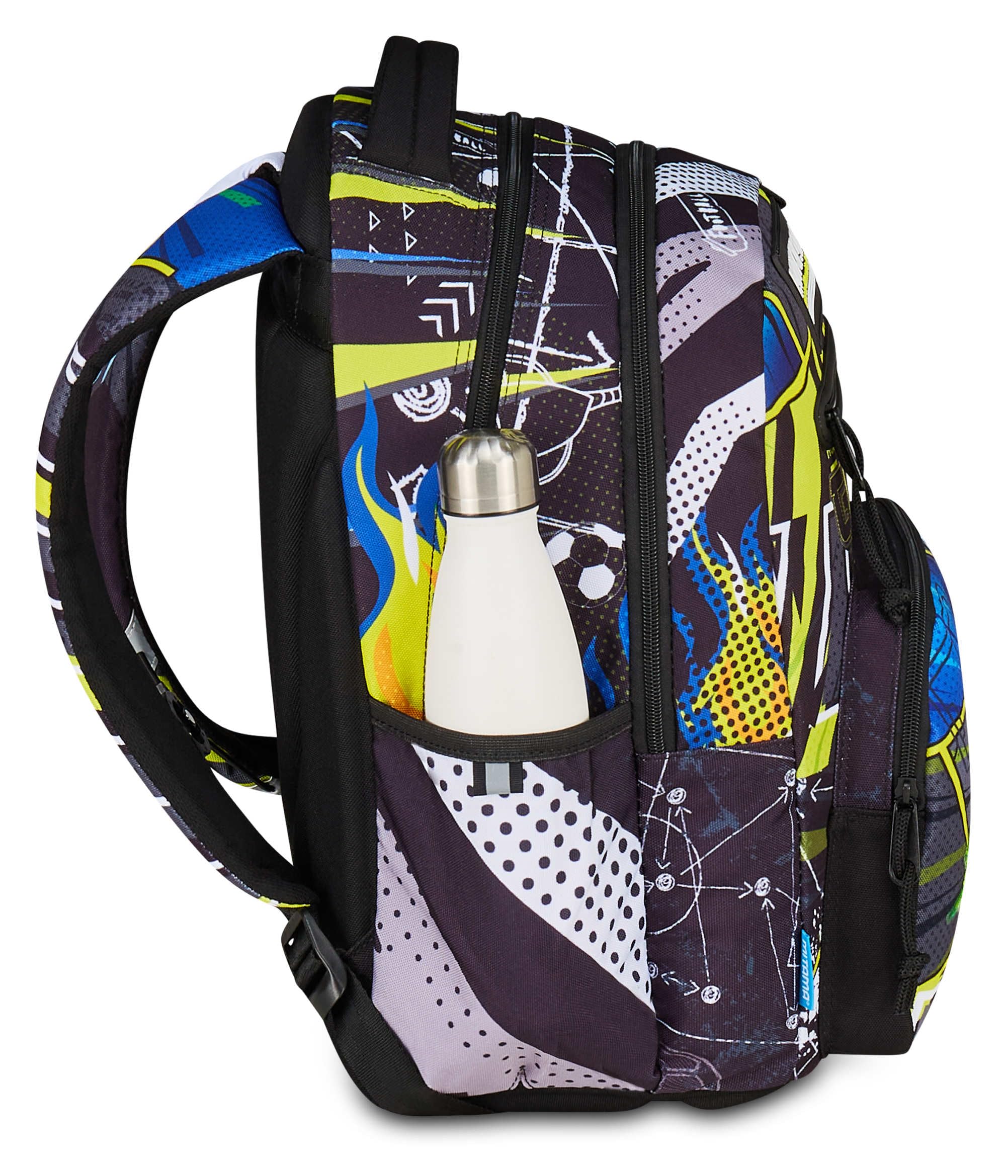 mitama-new-plus-mangaball-nero-zaino-scuola-elementare-30-l-ergonomico image 3