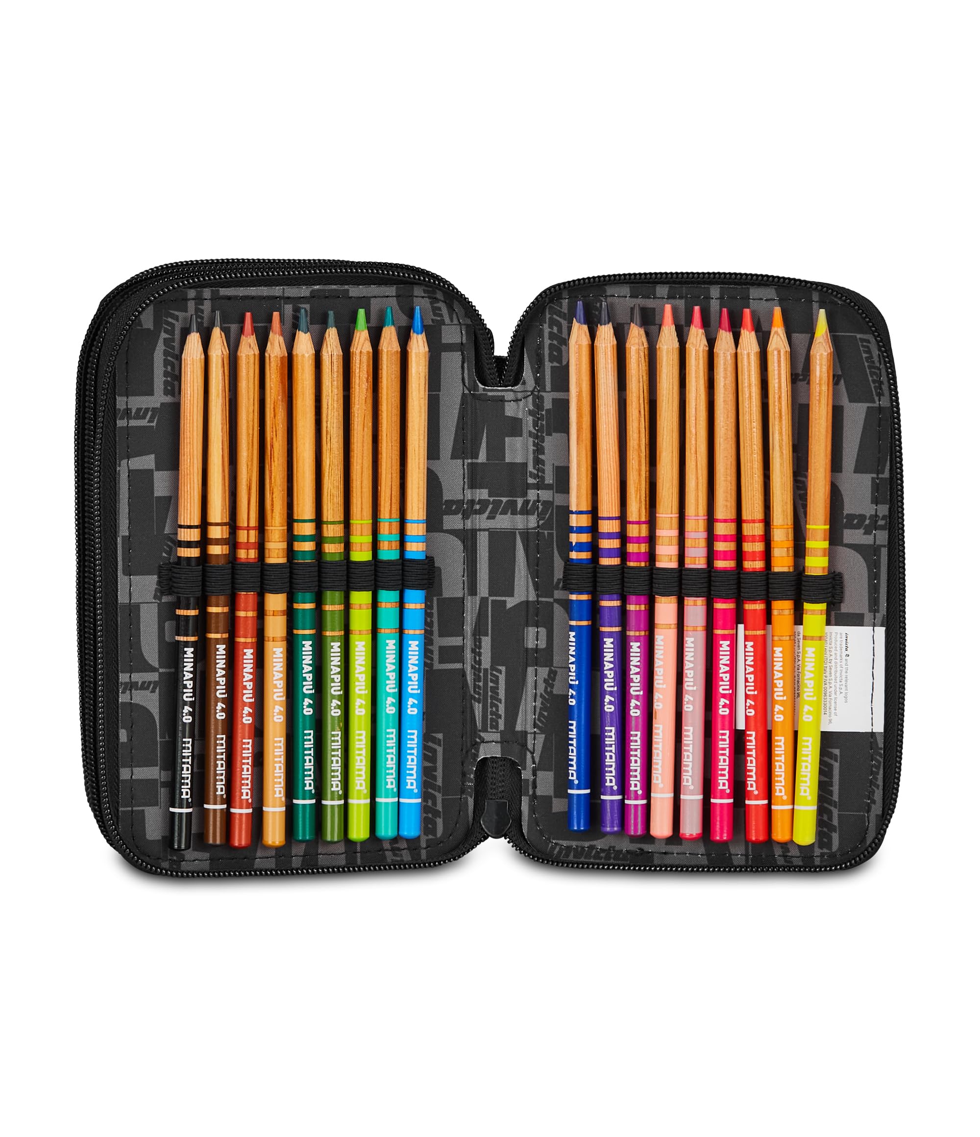 invicta-astuccio-scuola-3-zip-fantasy-nero-completo image 5
