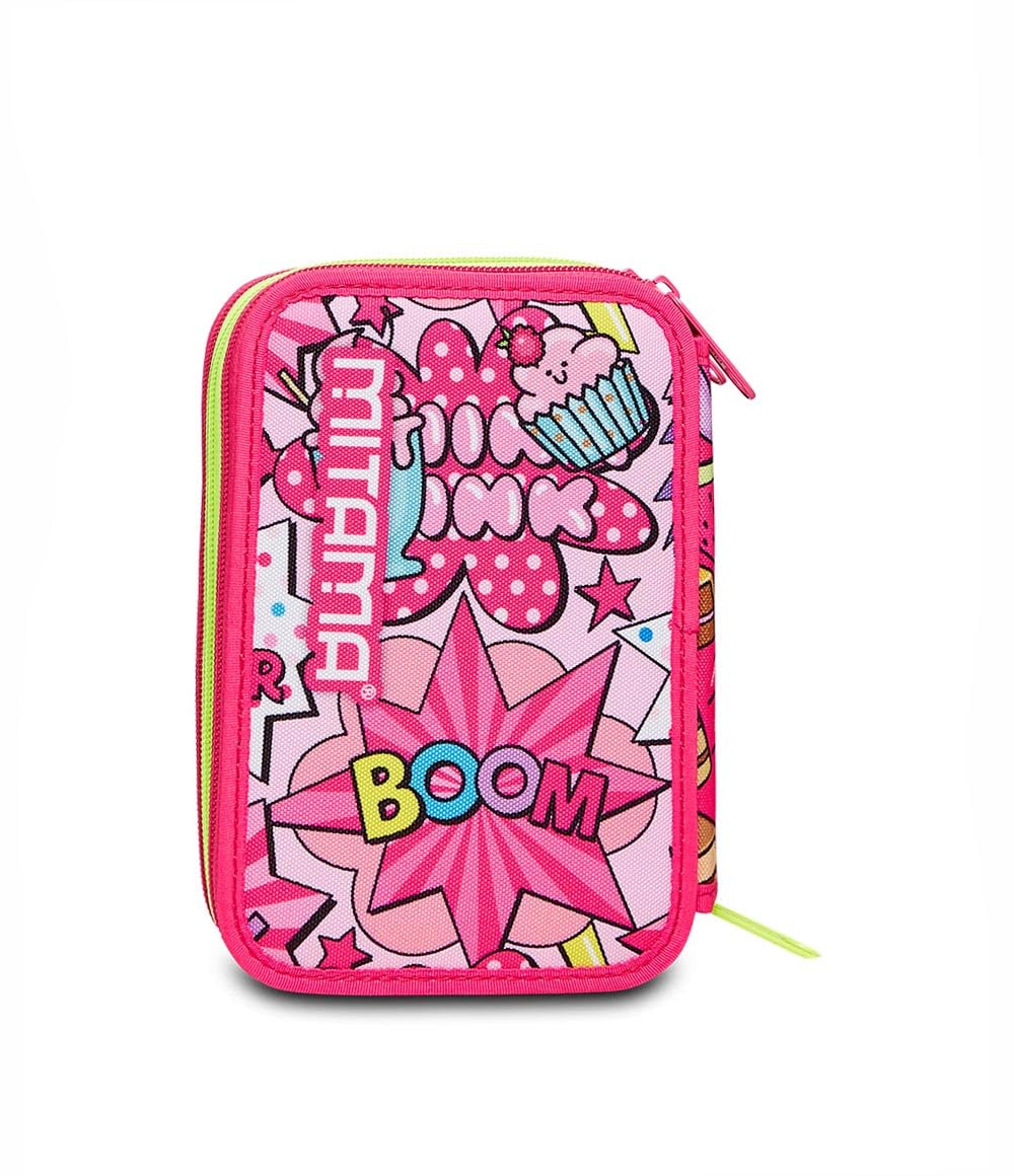 mitama-triplo-candy-boom-astuccio-scuola-3-scomparti-rosa image 6
