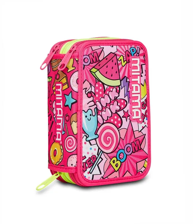 mitama-triplo-candy-boom-astuccio-scuola-3-scomparti-rosa image 1