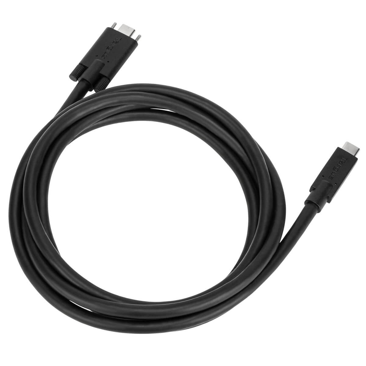 targus-cavo-usb-c-a-usb-c-1-8-m-10gbps-con-viti-nero image 2