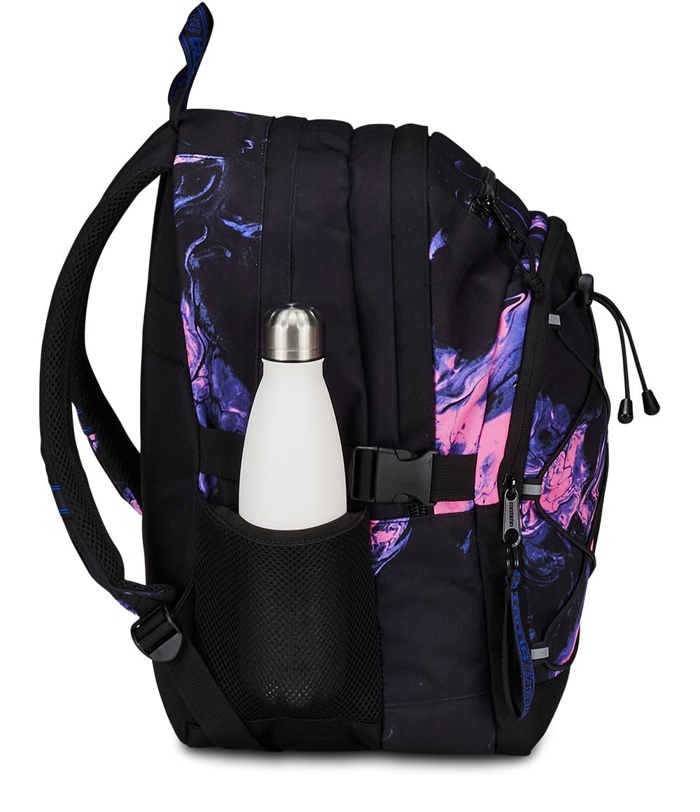 mitama-pink-smoke-zaino-triplo-scomparto-con-tasca-porta-pc-nero-rosa image 7