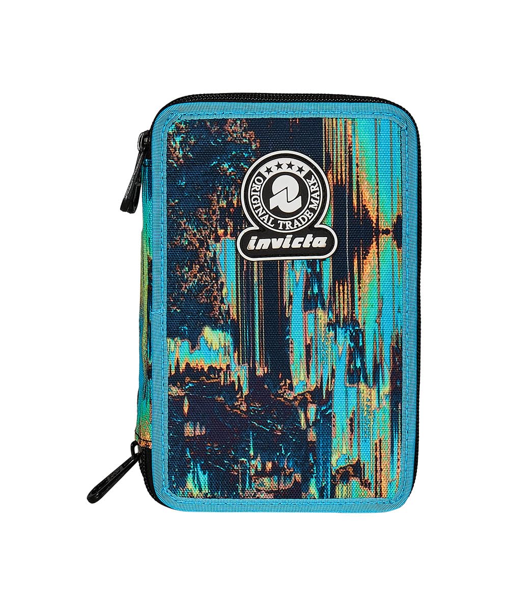 invicta-astuccio-scuola-3-zip-fantasy-blu-nero-44-pezzi image 6
