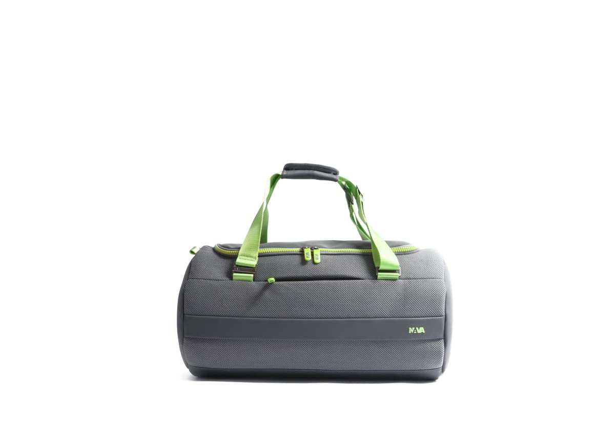 nava-design-easy-break-borsone-sportivo-zainabile-grigio-scuro-verde-fluo-28-x-5 image 2